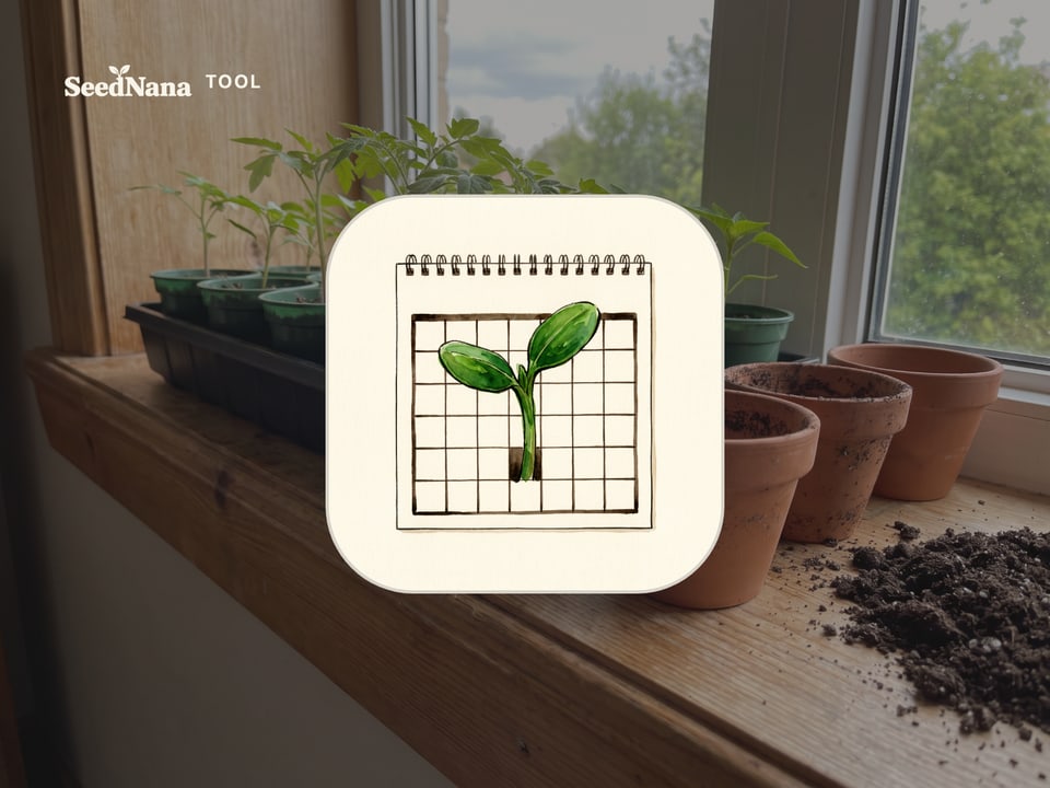 Cover illustration for the When to start your seeds indoors tool