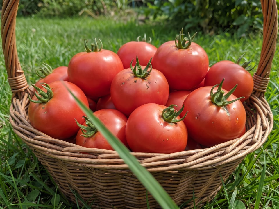 Freshly picked Big Boy tomatoes