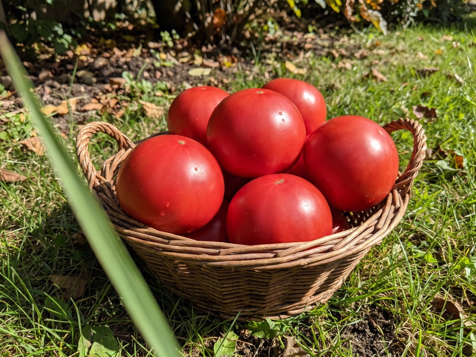 Freshly picked Celebrity Plus tomatoes