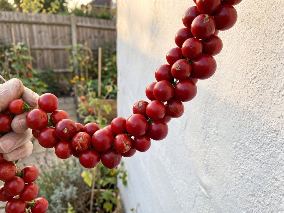 Freshly picked Chiltepin peppers