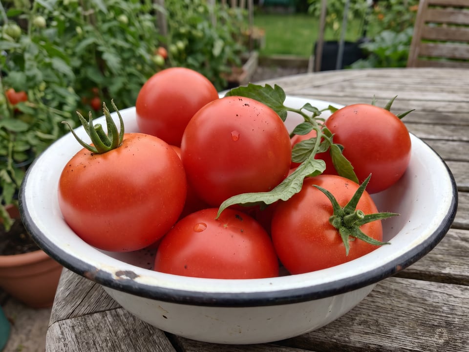 Freshly picked Creole tomatoes