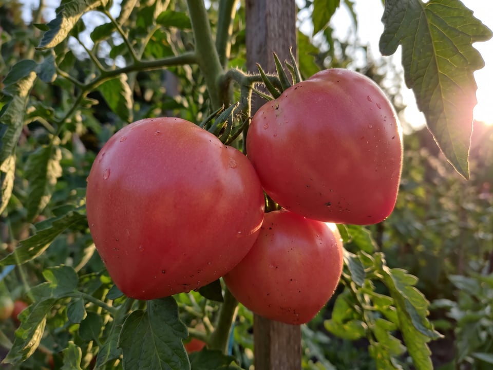 A truss of Cuor di Bue tomatoes