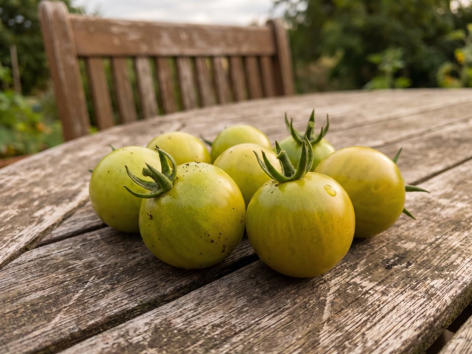 Freshly picked Green Doctors tomatoes