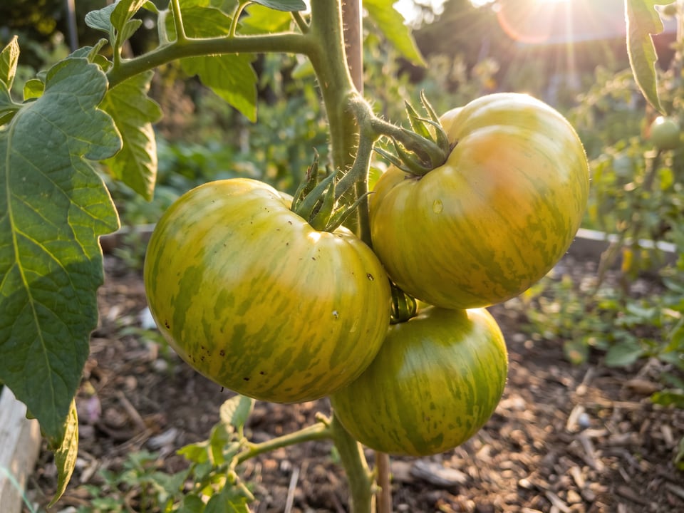 A truss of Green Giant tomatoes