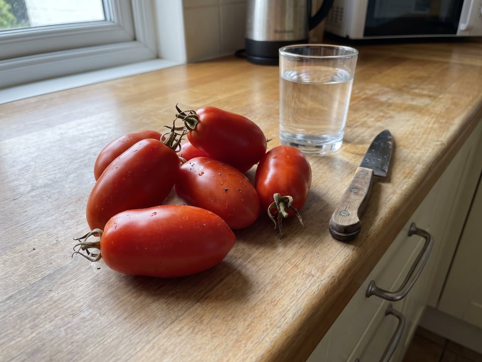 Freshly picked Jersey Devil tomatoes