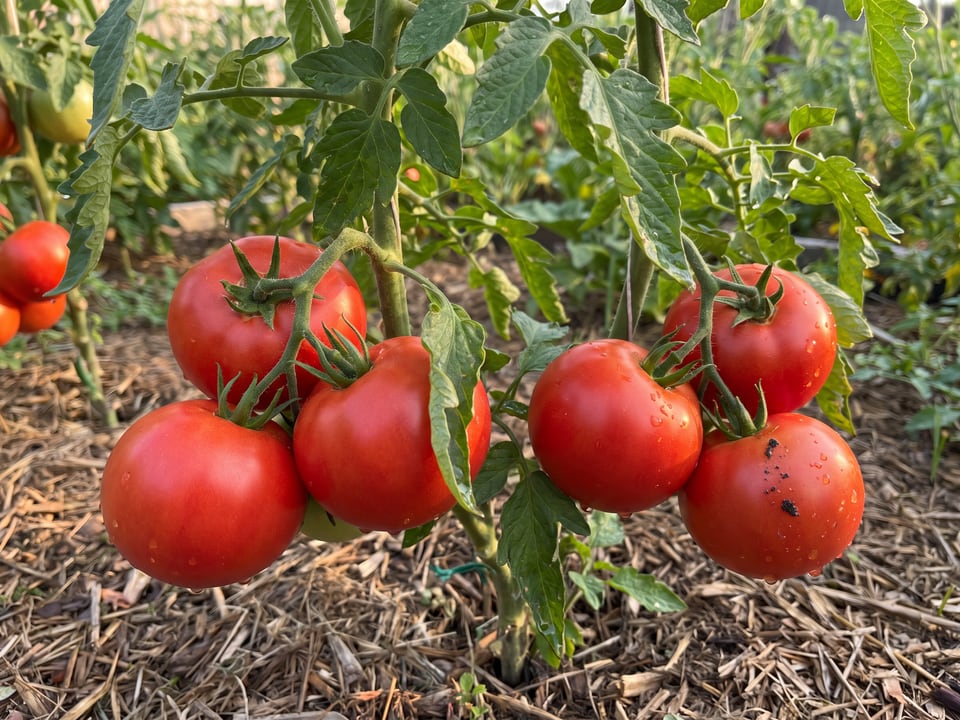 A truss of Jet Star tomatoes