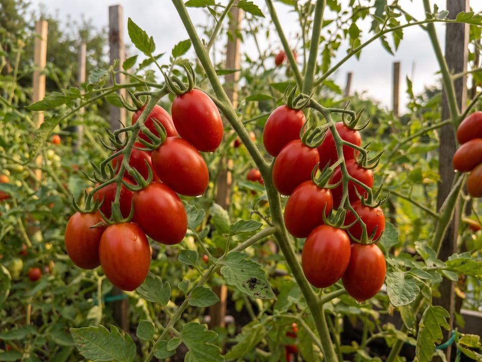 A truss of Juliet tomatoes