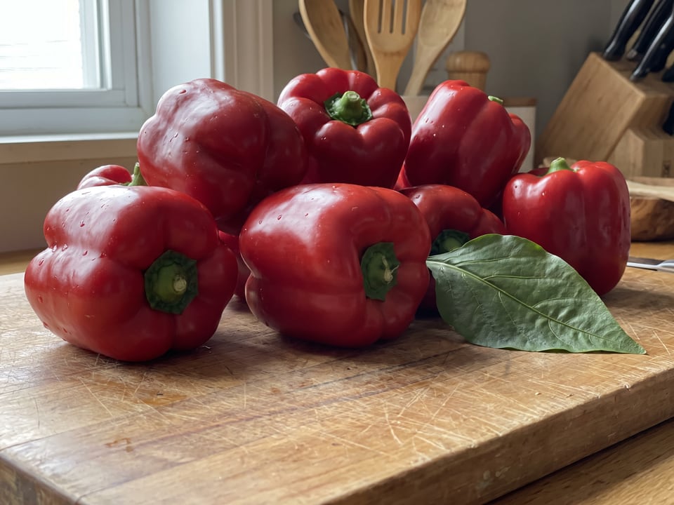 Freshly picked King of the North peppers