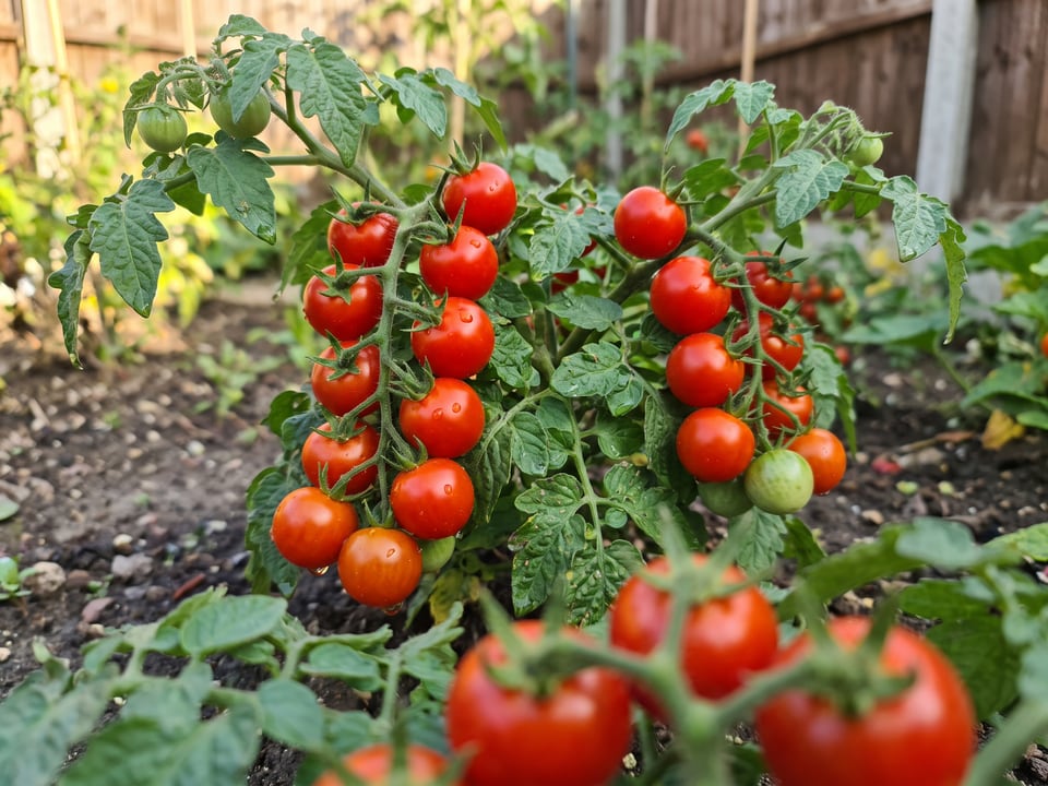 A truss of Little Bing tomatoes