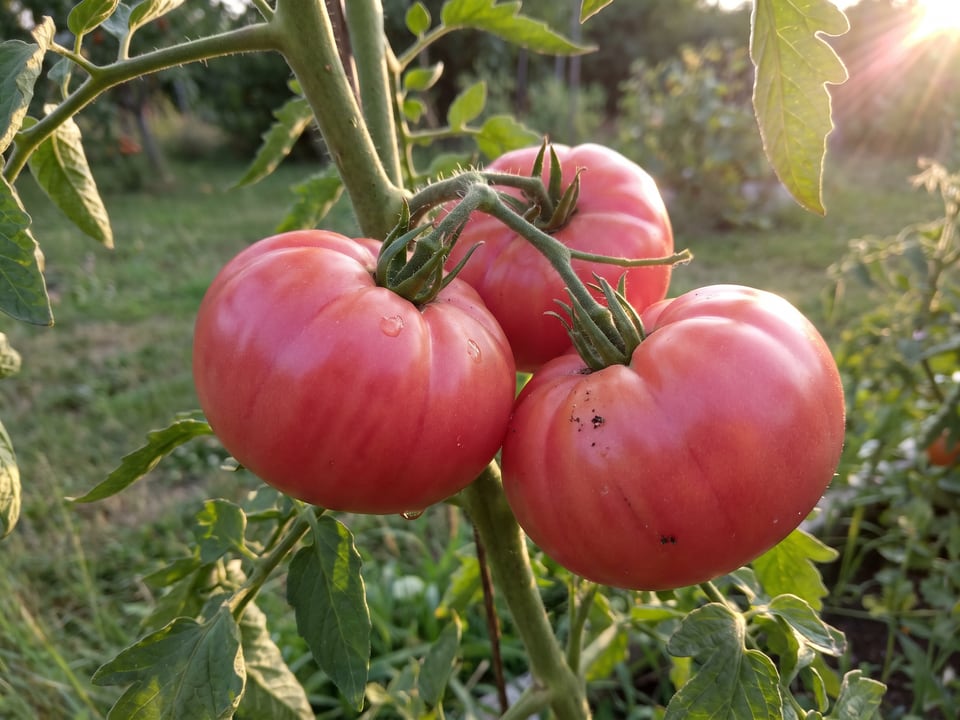 A truss of Mushroom Basket tomatoes