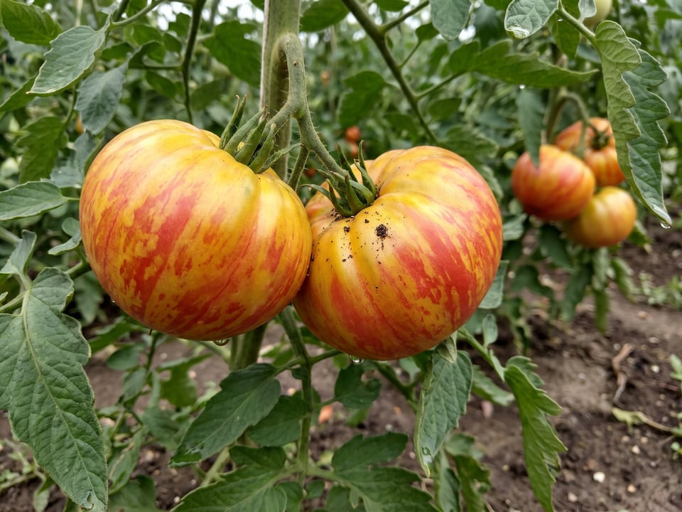 A truss of Pineapple tomatoes