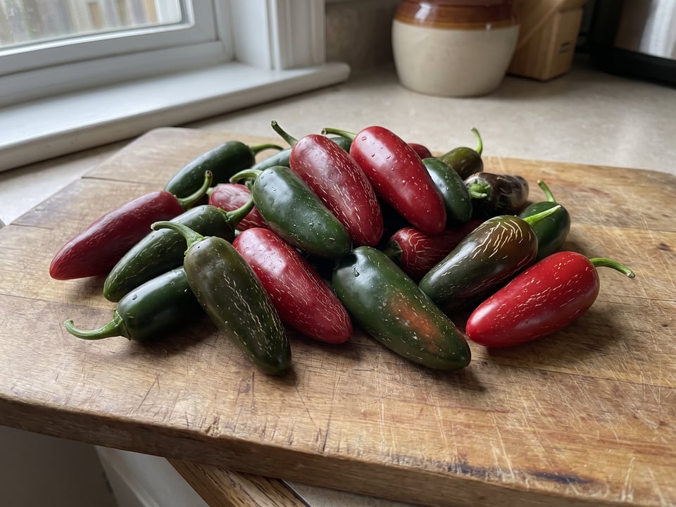 Freshly picked TAM Jalapeno peppers