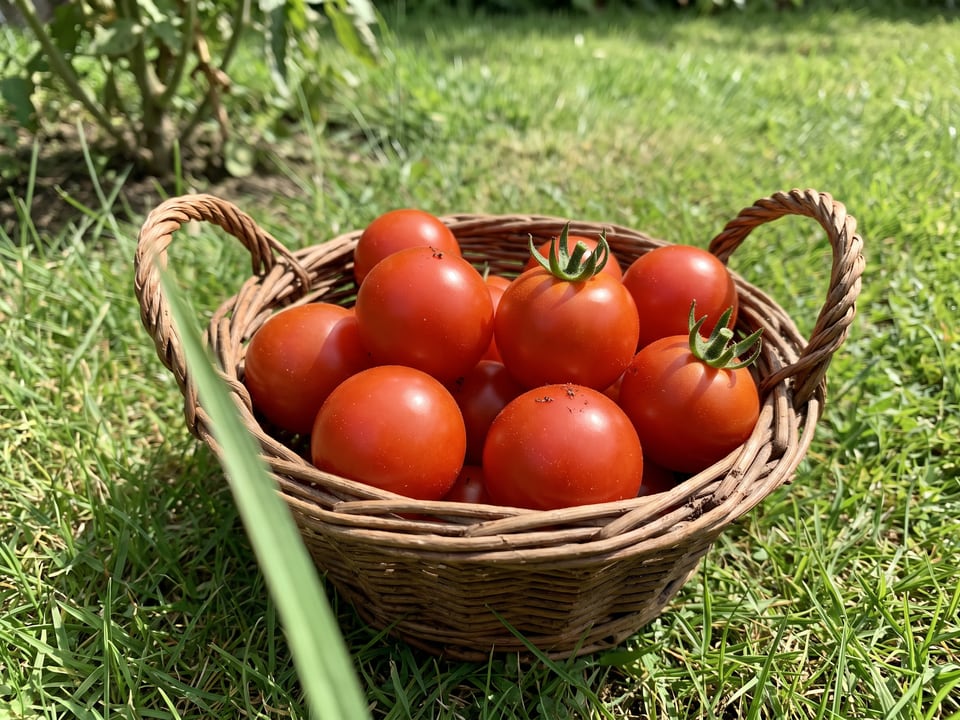 Freshly picked Vilma tomatoes